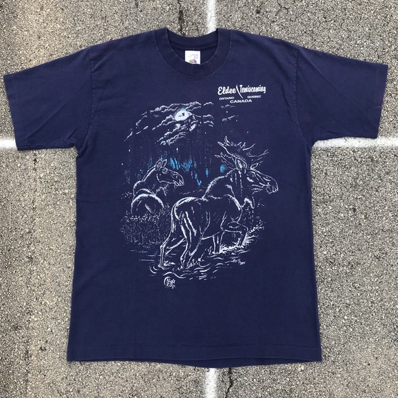 Vintage moose wildlife / nature t shirt fits M - Picture 2 of 5